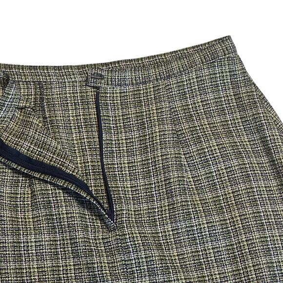 Vintage 80s LA BELLE Tweed Skirt Suit Size 9 Double Breasted Jacket Retro Career - Picture 10 of 11